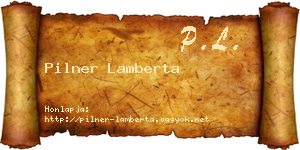 Pilner Lamberta névjegykártya